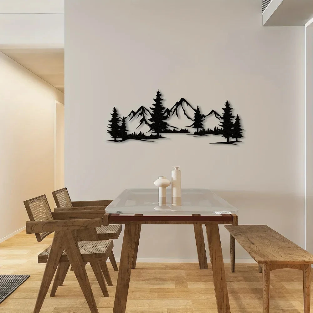 Evergreen Tree Metal Wall Art – Ideal Christmas Gift for Kids Rooms and Farmhouse Aesthetic Decor