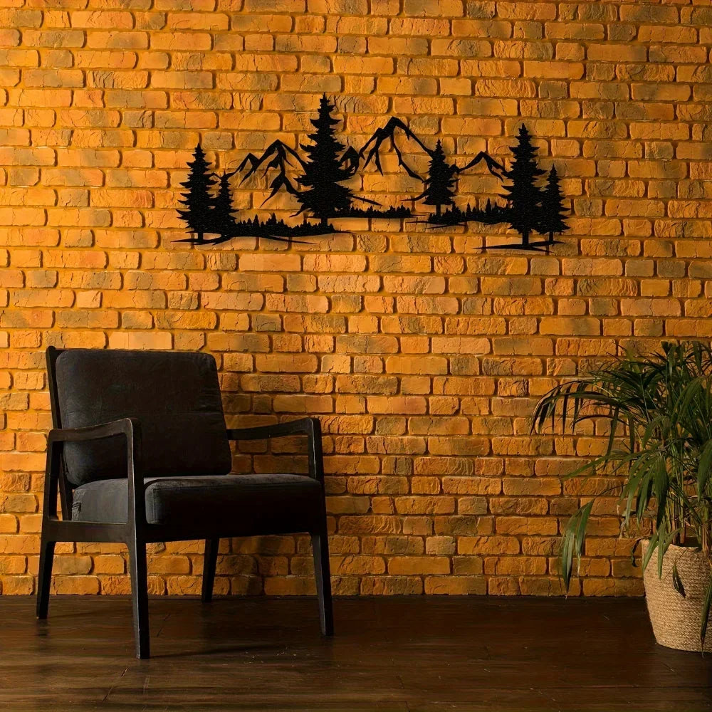 Evergreen Tree Metal Wall Art – Ideal Christmas Gift for Kids Rooms and Farmhouse Aesthetic Decor