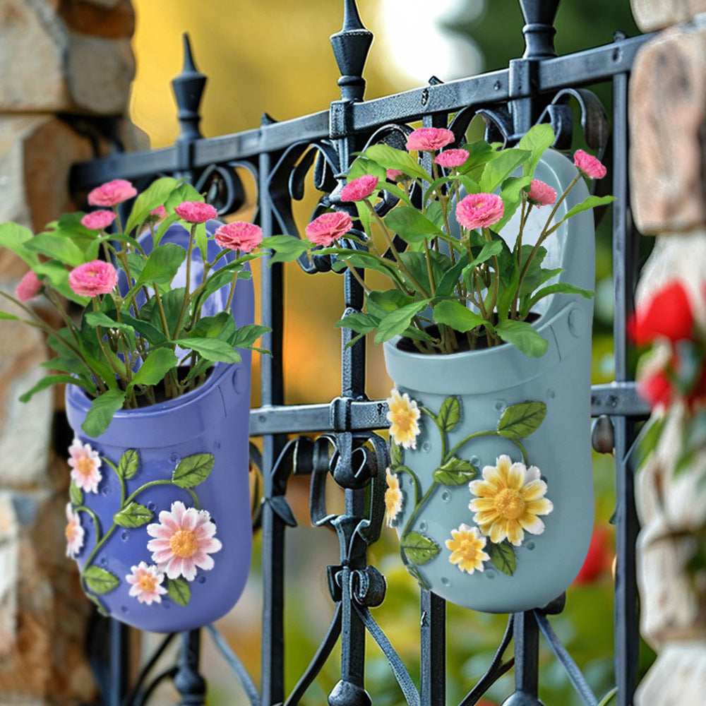 Creative Hanging Slipper Planter for Balcony Wall