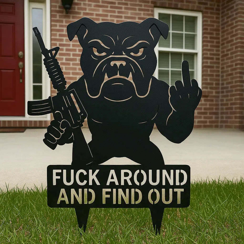 FAFO Dog Garden Metal Signs