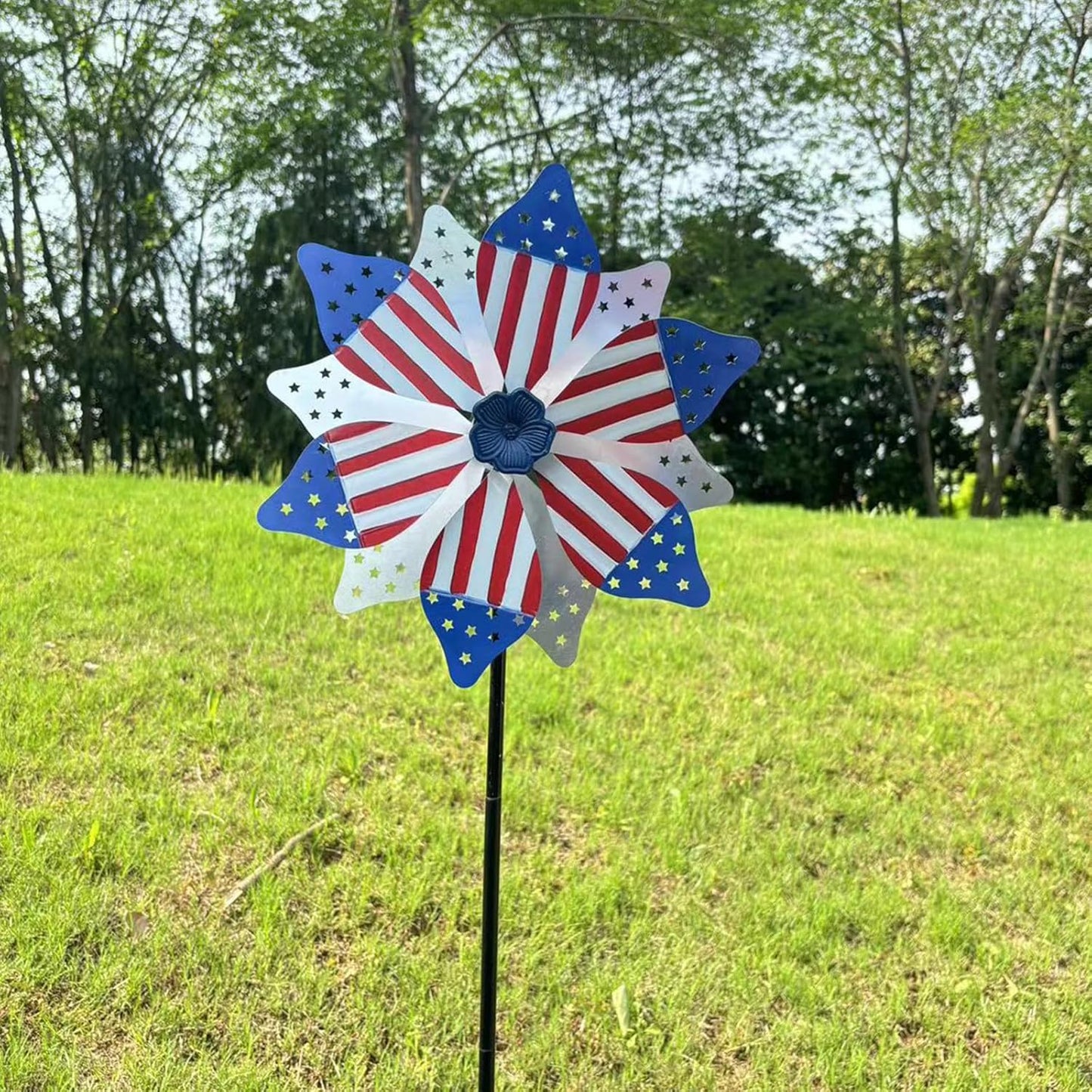 Patriotic Pinwheel Red White and Blue American Flag Pinwheel