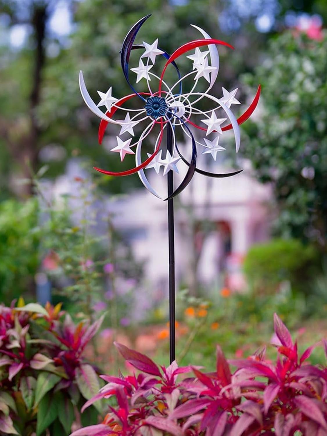 Patriotic Pinwheel Red White and Blue American Flag Pinwheel
