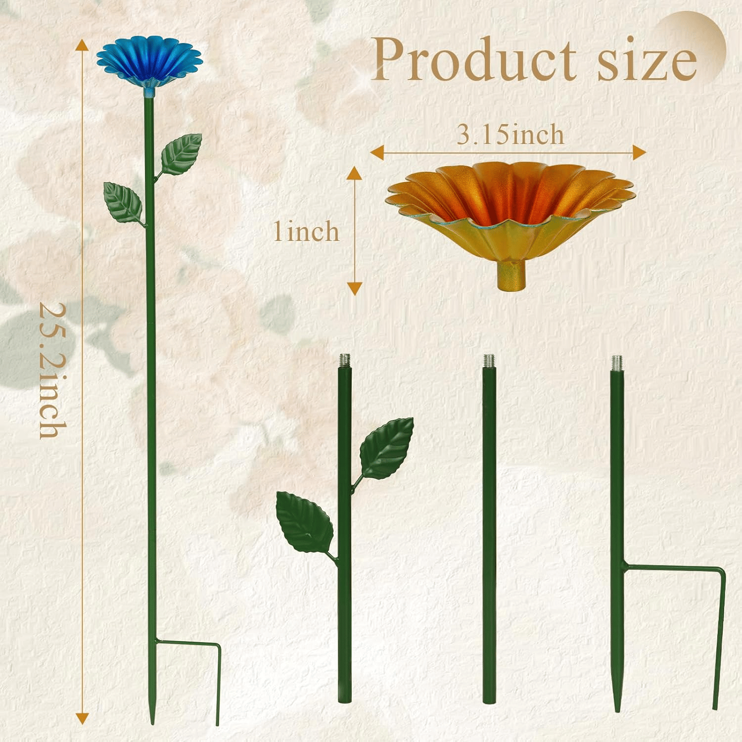 Bee and Butterfly Water Feeder with Flower Design