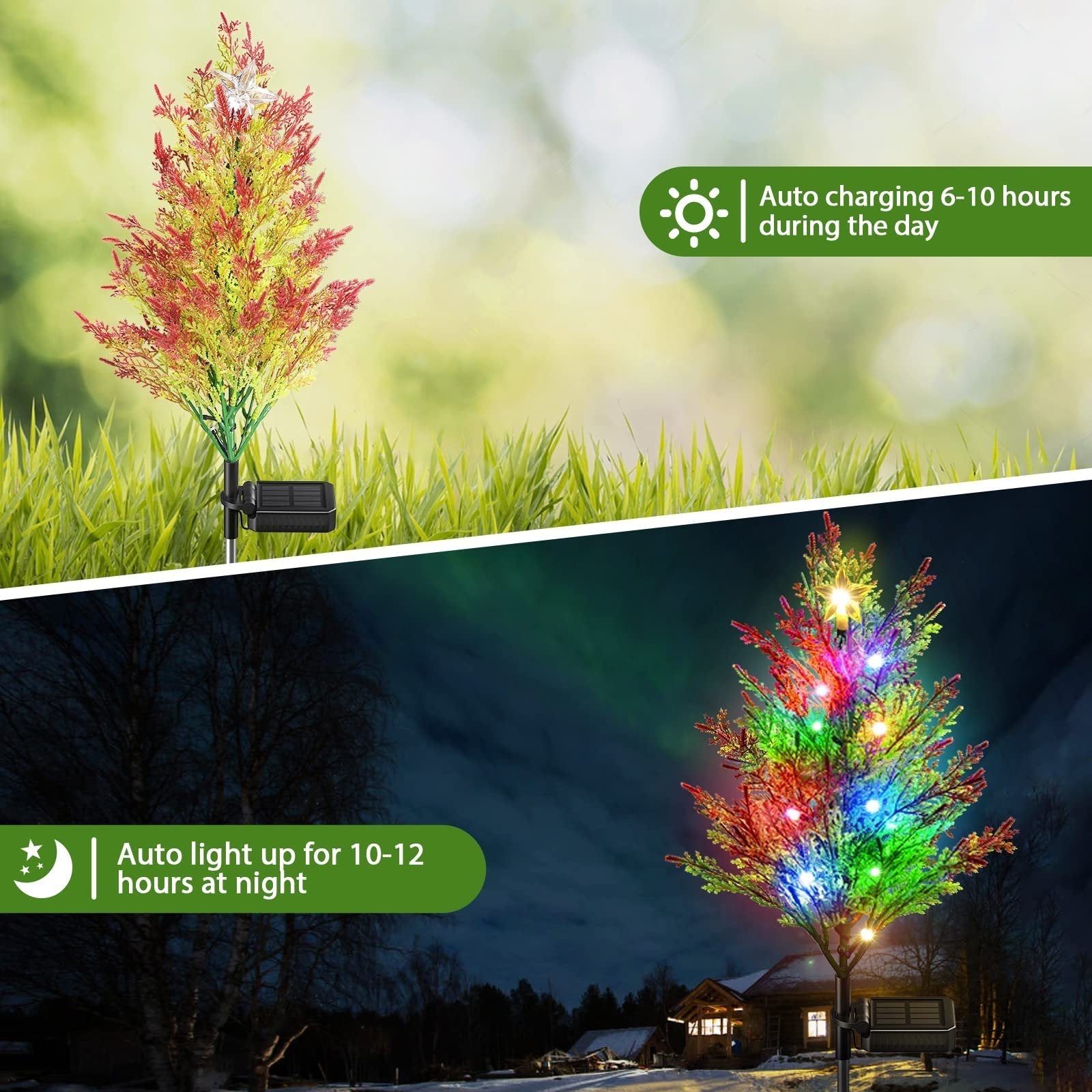 Solar Cypress Tree Light