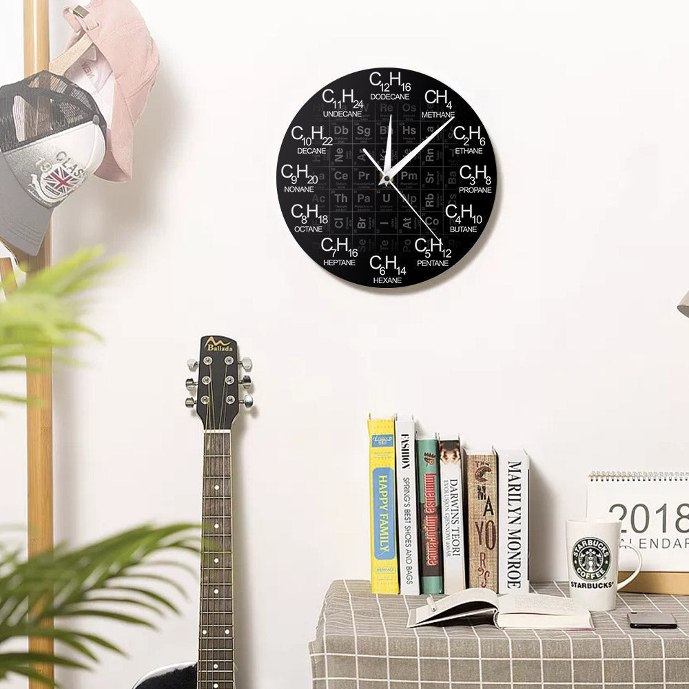 Periodic Table of Elements Chemical Science Wall Clock