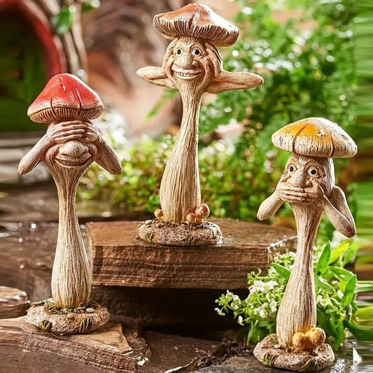 Whimsical Mushroom Trio