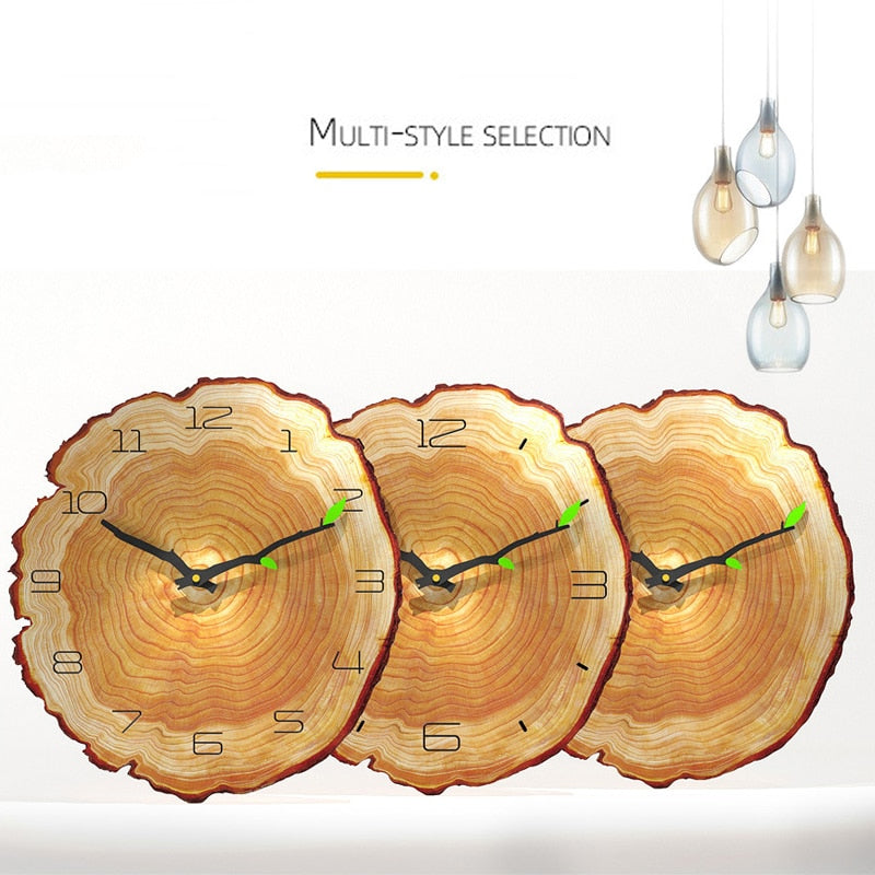 Nature Style Wood Grain 12 Inch Home Kitchen Decor Wall Clock