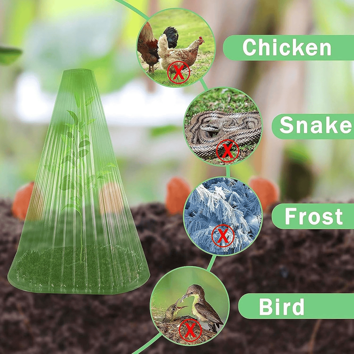 Gardening Greenhouse Plant Covers - Reusable, Light-transmitting and Breathable