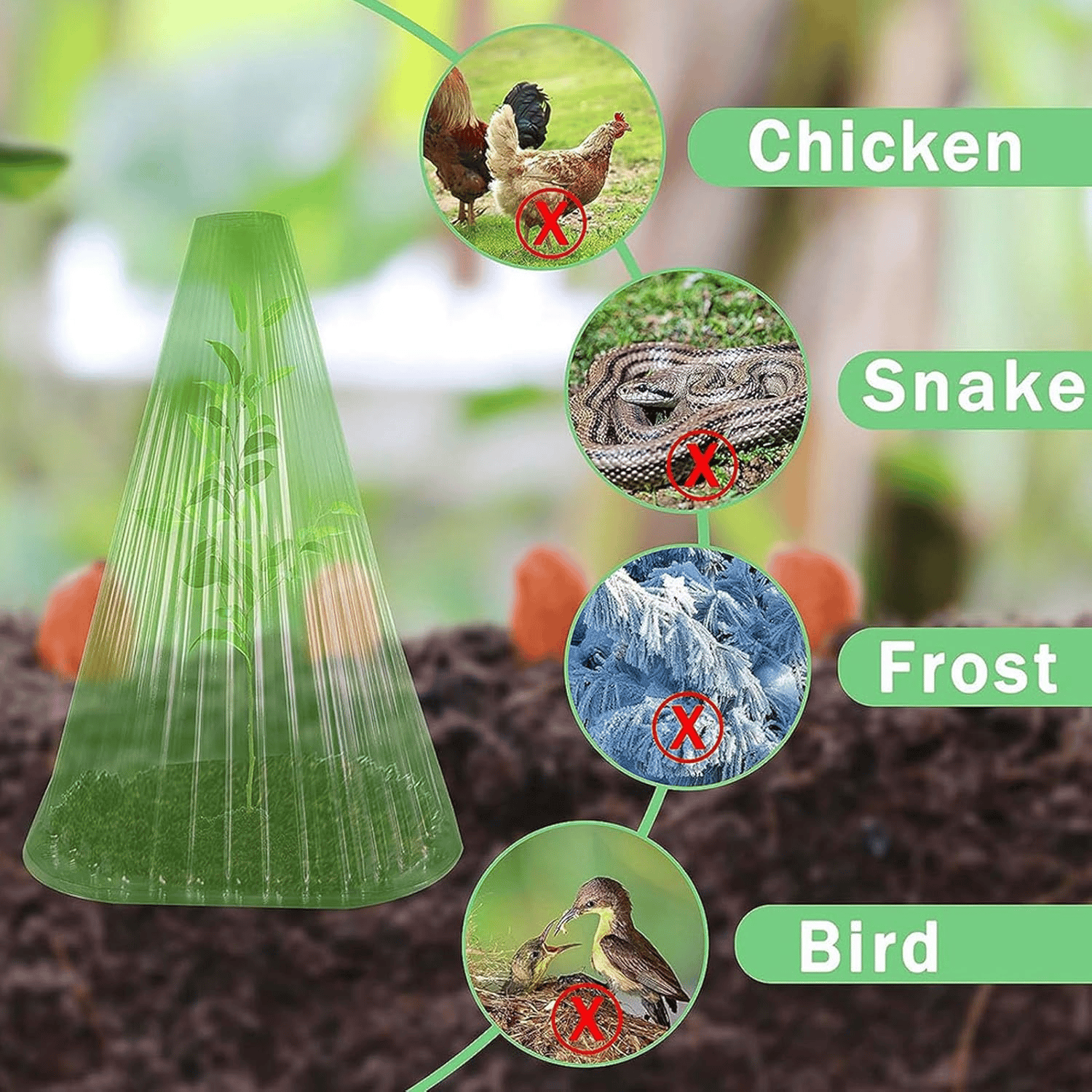 Gardening Greenhouse Plant Covers - Reusable, Light-transmitting and Breathable