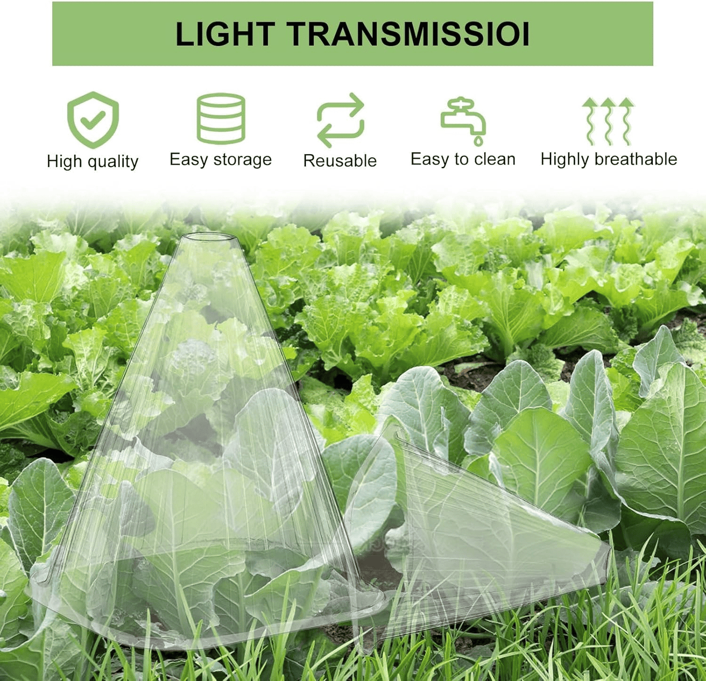 Gardening Greenhouse Plant Covers - Reusable, Light-transmitting and Breathable