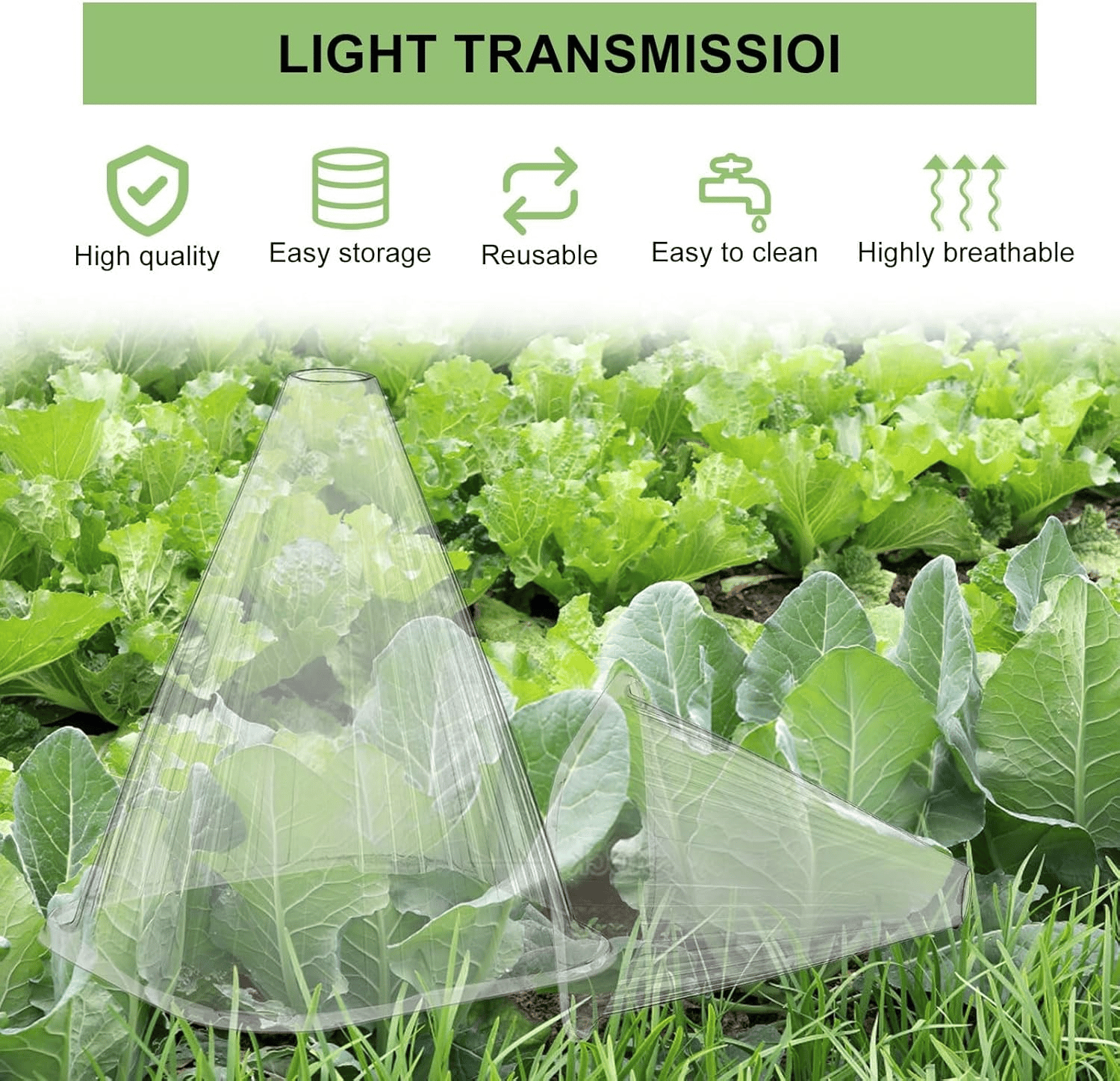 Gardening Greenhouse Plant Covers - Reusable, Light-transmitting and Breathable