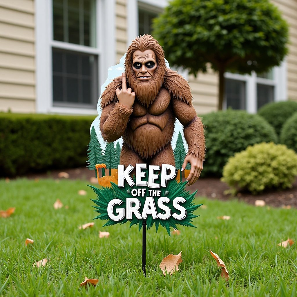 The Hilariously Rude Bigfoot Garden Sign
