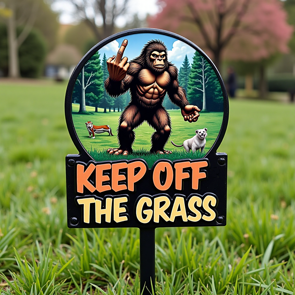 The Hilariously Rude Bigfoot Garden Sign