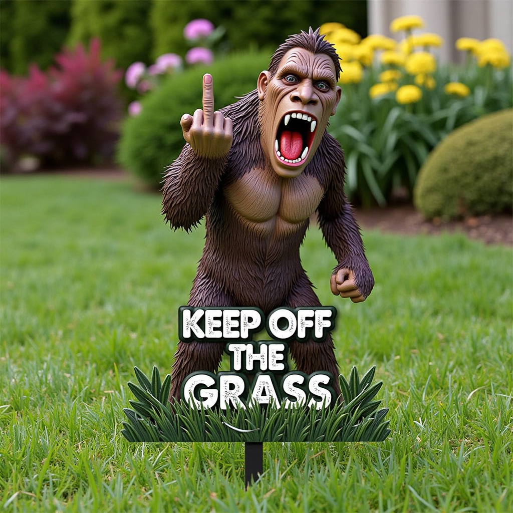The Hilariously Rude Bigfoot Garden Sign