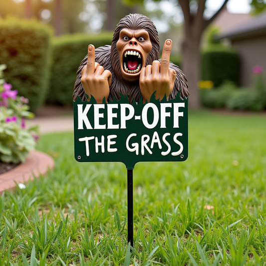 The Hilariously Rude Bigfoot Garden Sign