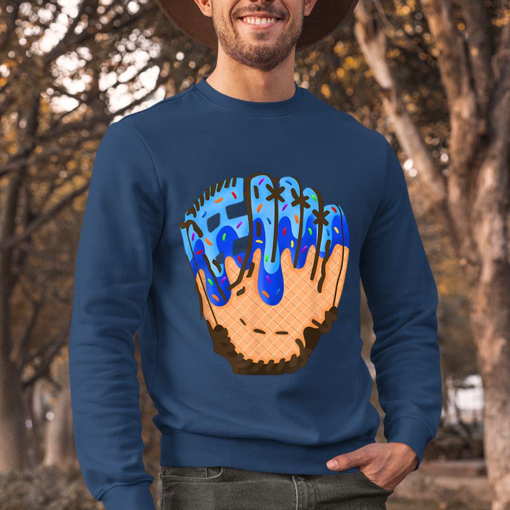 Ice Cream Cone Baseball Glove Drip Sweatshirt