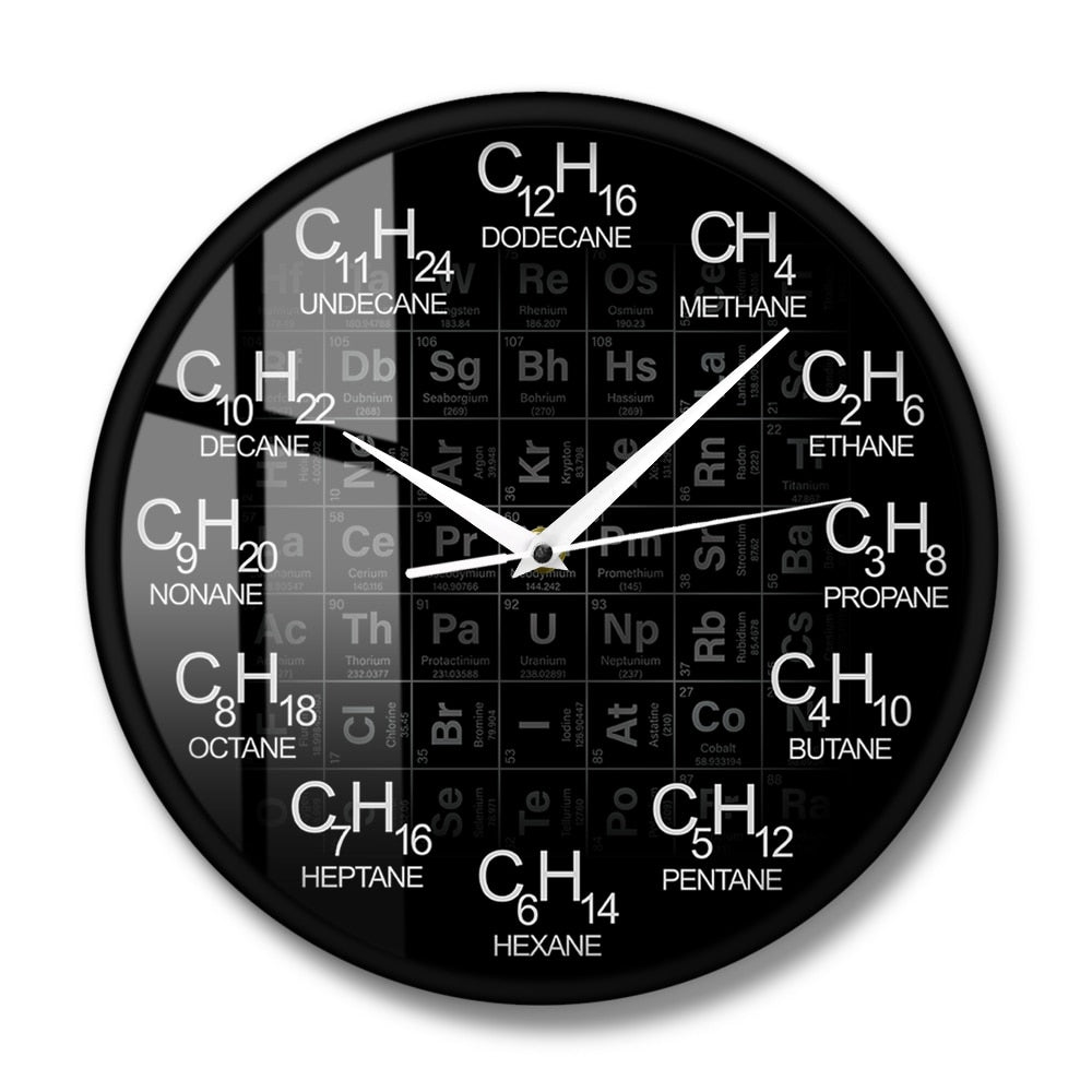 Periodic Table of Elements Chemical Science Wall Clock