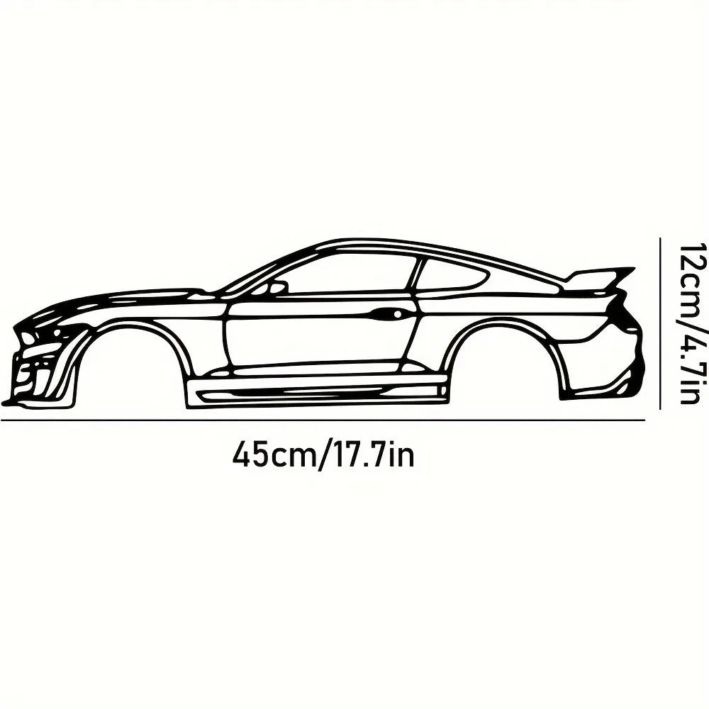 Premium Hot Border Metal Line Sports Car Wall Art - Iron Car Decoration, Unique Hanging Ornament for Garage & Room Decor