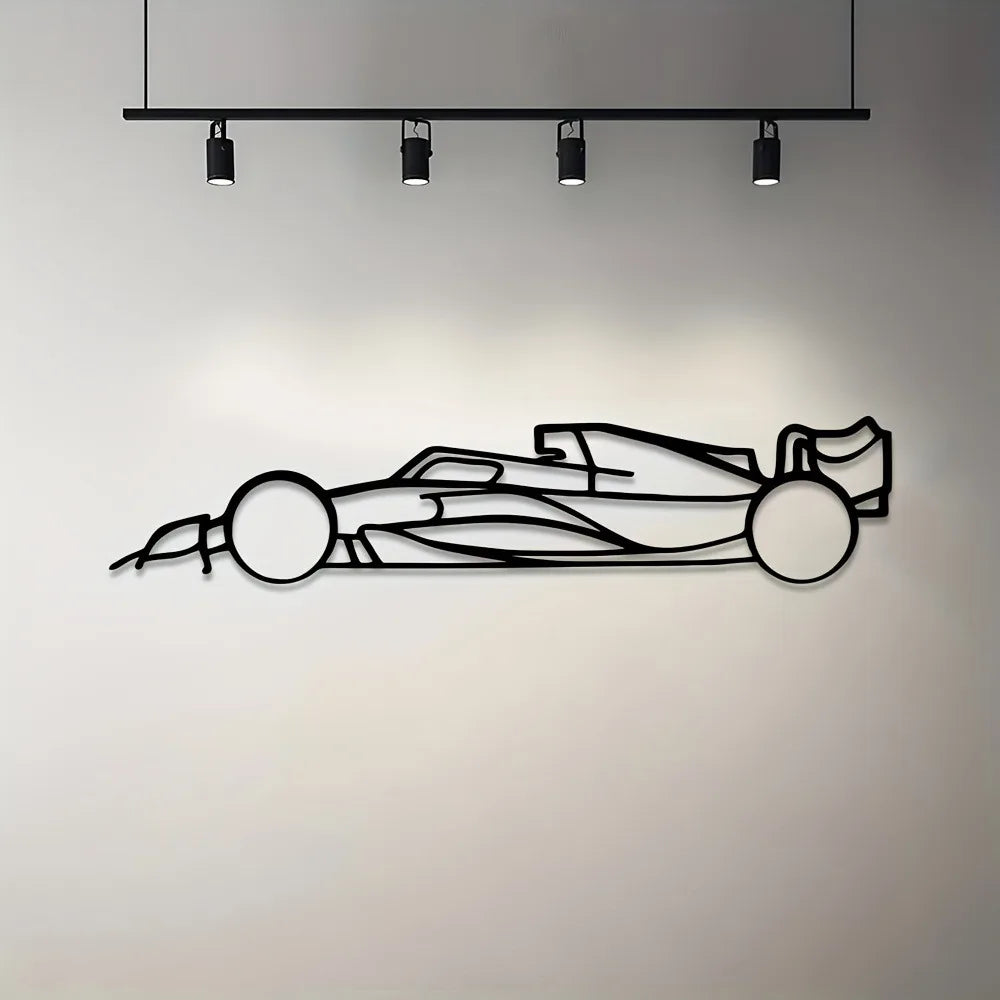 Premium Hot Border Metal Line Sports Car Wall Art - Iron Car Decoration, Unique Hanging Ornament for Garage & Room Decor