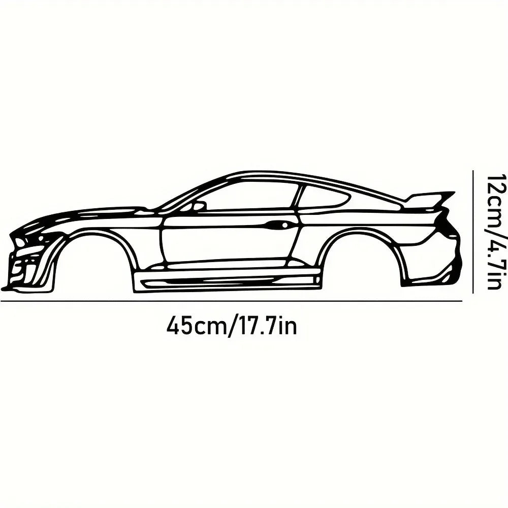 Stylish Iron Sports Car Wall Art – Hot Border Metal Line Design for Auto Enthusiasts and Car Lovers