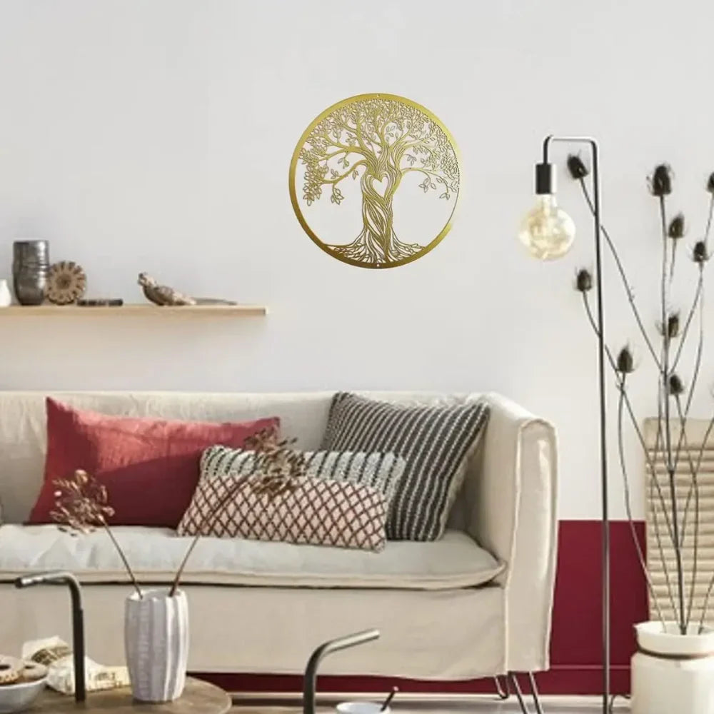 Rustic Black Tree of Life Metal Wall Art – Laser Cut Sculpture for Living Room, Bedroom, Indoor & Outdoor Home Decor