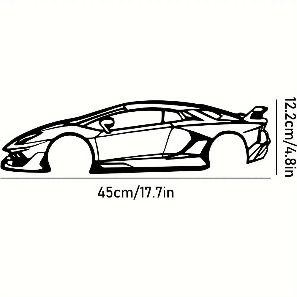 Premium Hot Border Metal Line Sports Car Wall Art - Iron Car Decoration, Unique Hanging Ornament for Garage & Room Decor