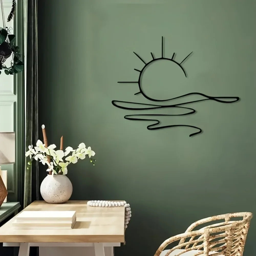 Sunrise Metal Wall Art - Stylish Iron Decor for Contemporary Homes, Ideal Wedding & Housewarming Gift