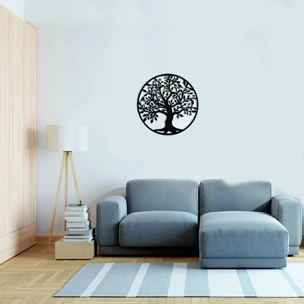Modern Tree of Life Metal Wall Art 2025 - 11.02"x11.02" Home & Church Decor for Any Room