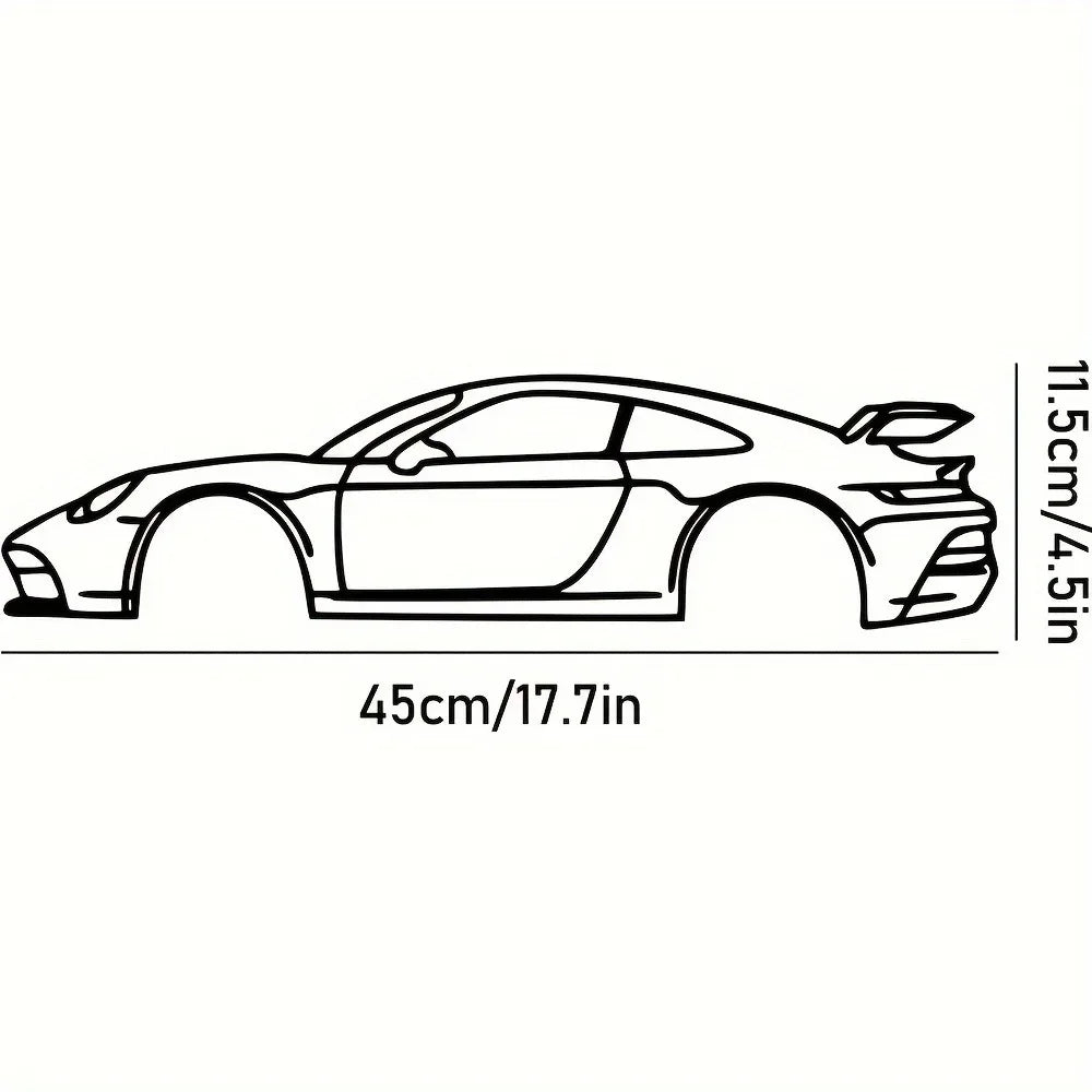 Stylish Iron Sports Car Wall Art – Hot Border Metal Line Design for Auto Enthusiasts and Car Lovers