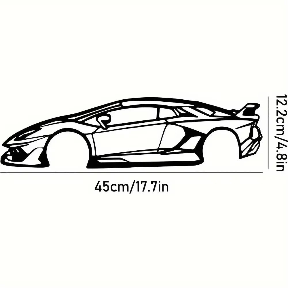 Stylish Iron Sports Car Wall Art – Hot Border Metal Line Design for Auto Enthusiasts and Car Lovers
