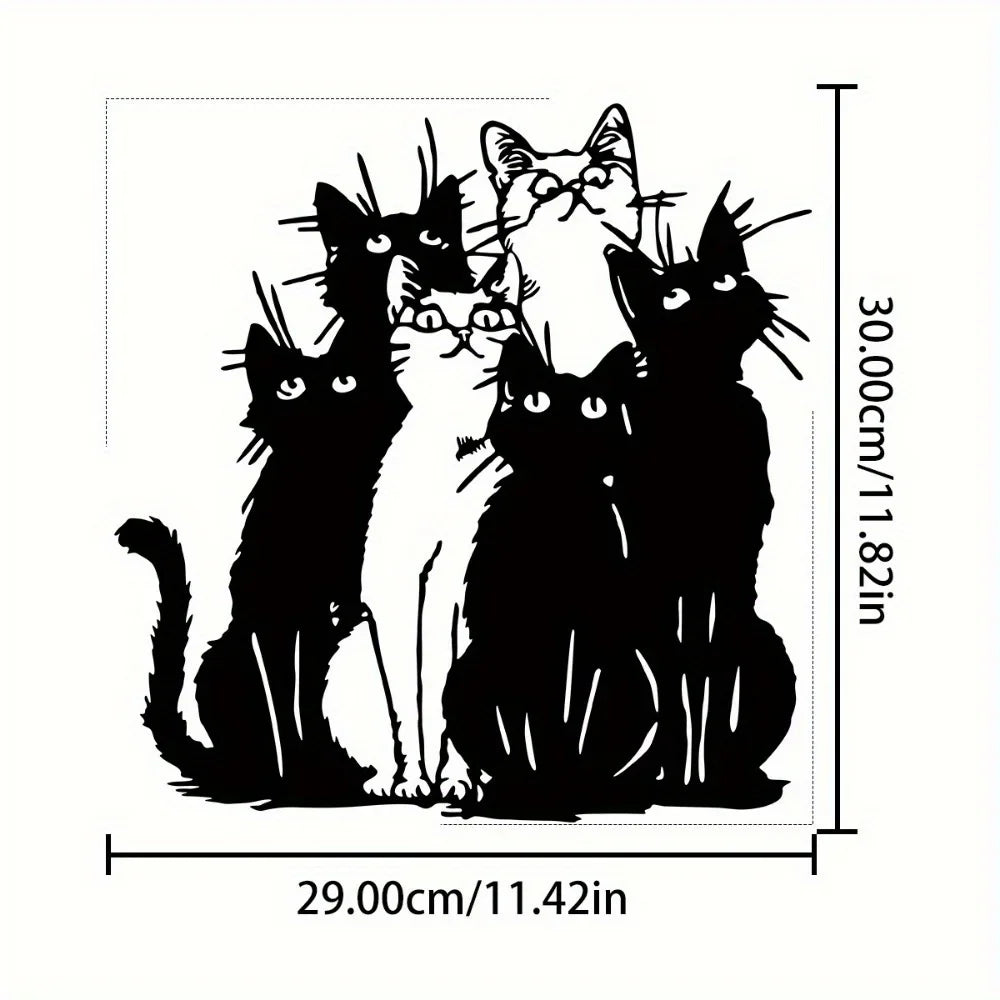 Top Rated Charming Metal Cat Wall Art – Unique Feline Decor, Perfect Gift for Cat Lovers, Ideal for Thanksgiving & Christmas