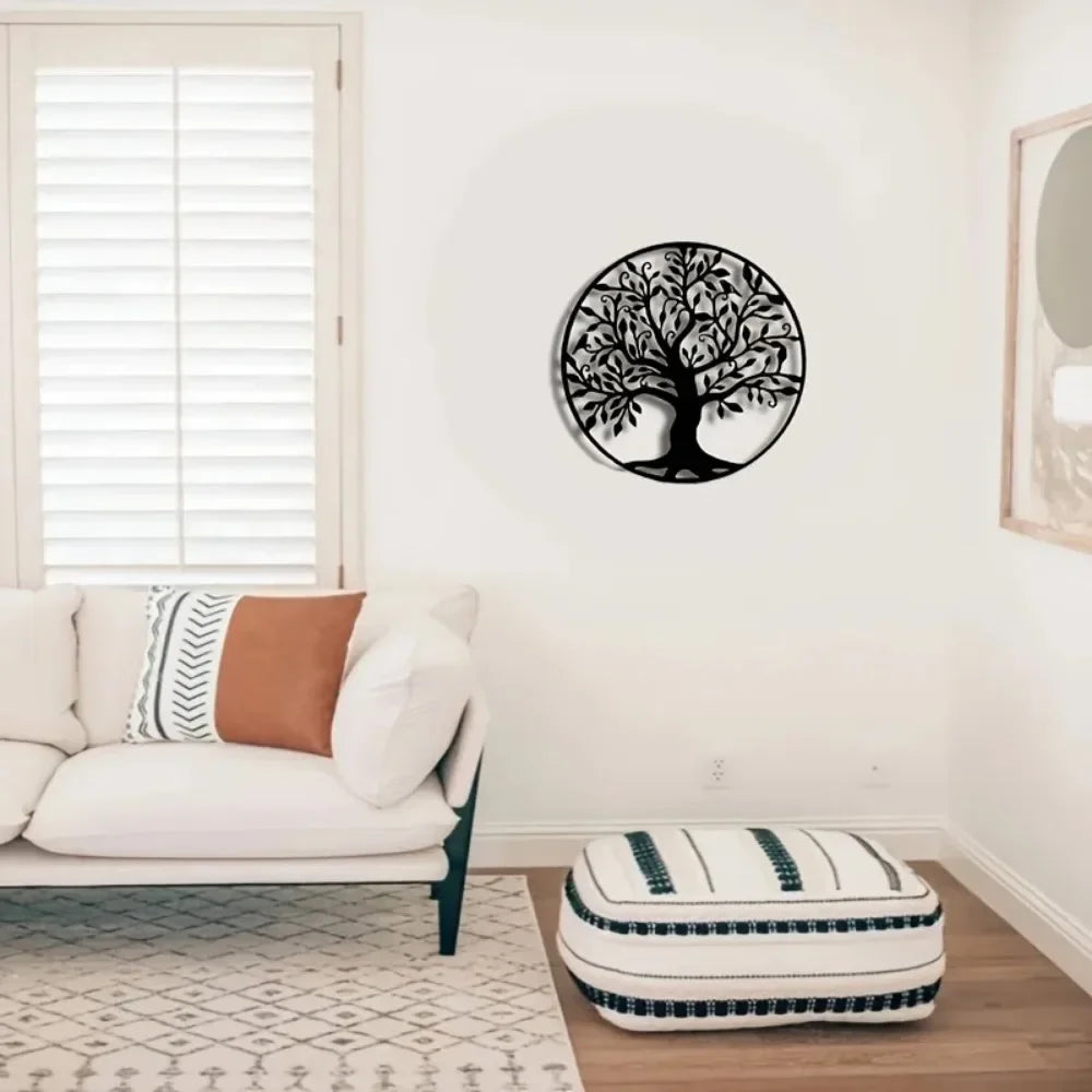 Modern Tree of Life Metal Wall Art 2025 - 11.02"x11.02" Home & Church Decor for Any Room