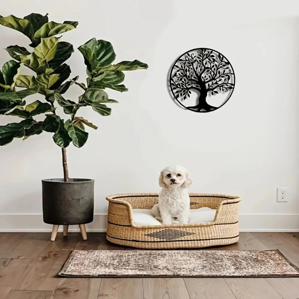 Modern Tree of Life Metal Wall Art 2025 - 11.02"x11.02" Home & Church Decor for Any Room