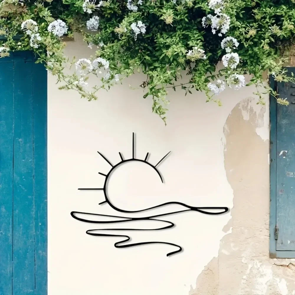 Sunrise Metal Wall Art - Stylish Iron Decor for Contemporary Homes, Ideal Wedding & Housewarming Gift