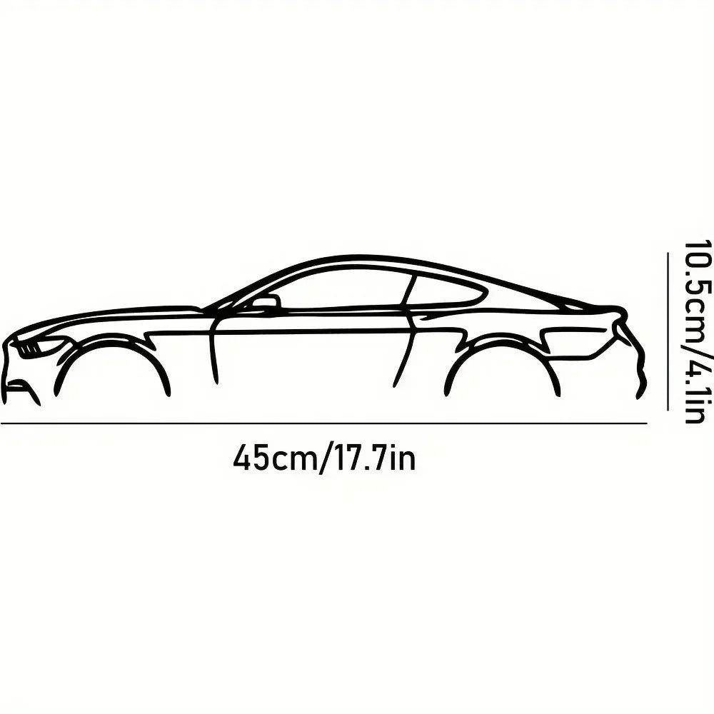 Stylish Iron Sports Car Wall Art – Hot Border Metal Line Design for Auto Enthusiasts and Car Lovers