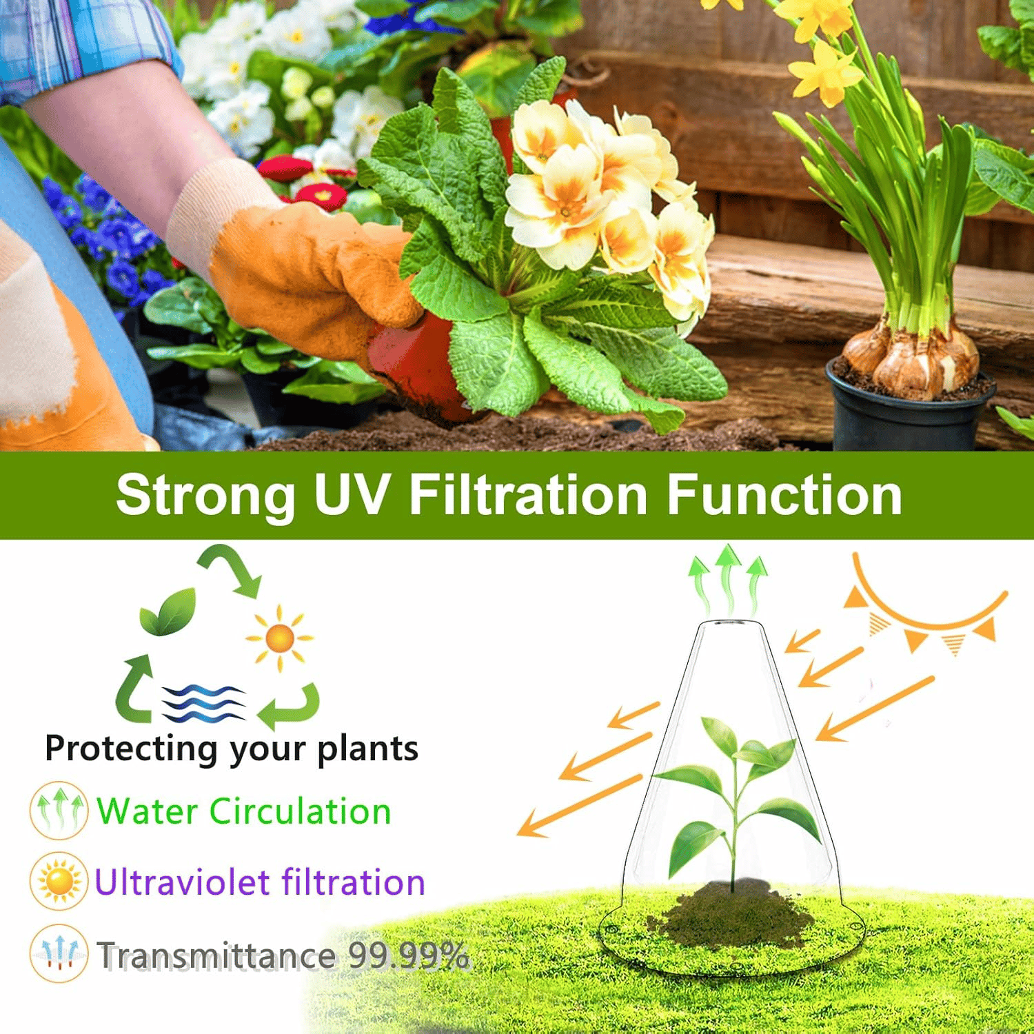 Gardening Greenhouse Plant Covers - Reusable, Light-transmitting and Breathable