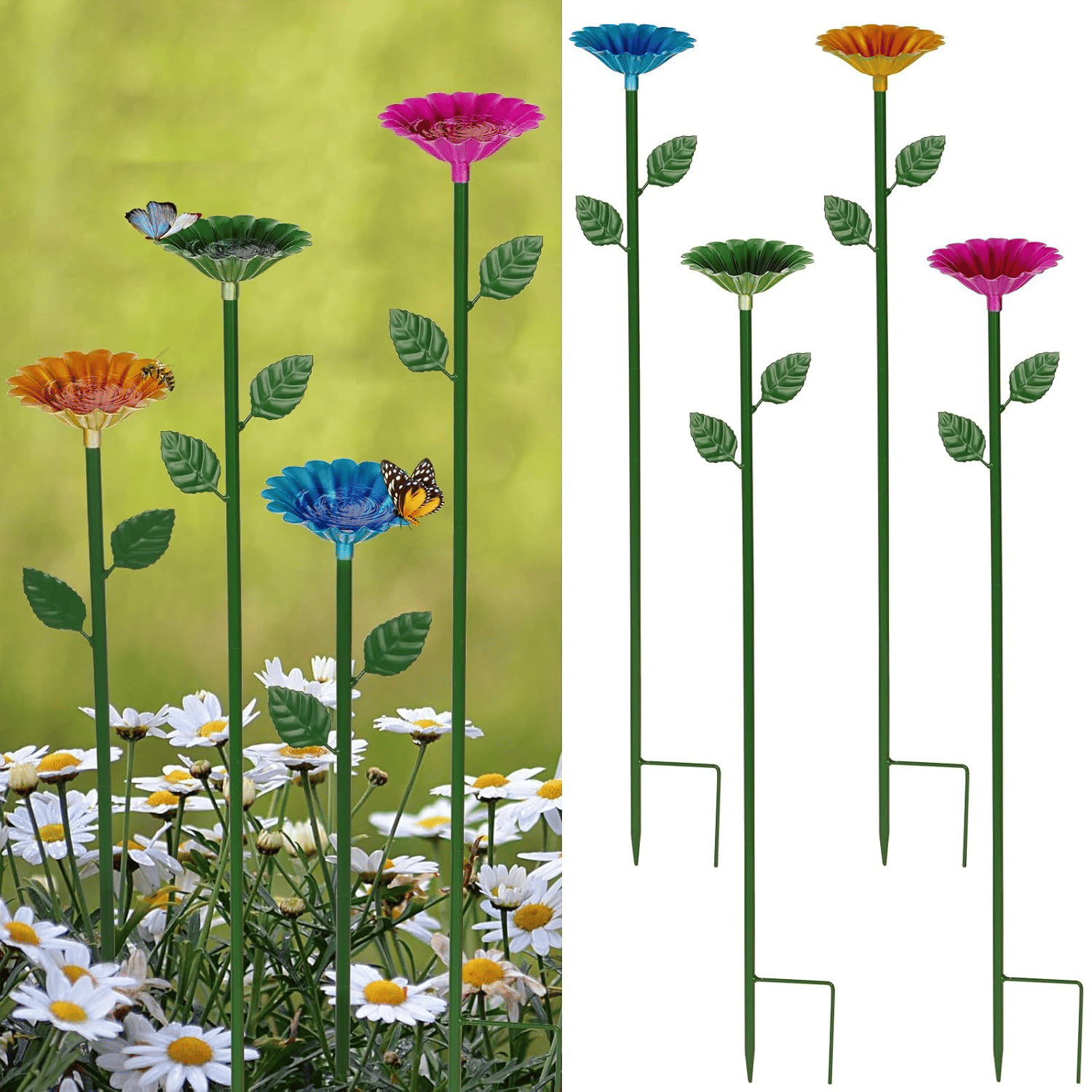 Bee and Butterfly Water Feeder with Flower Design