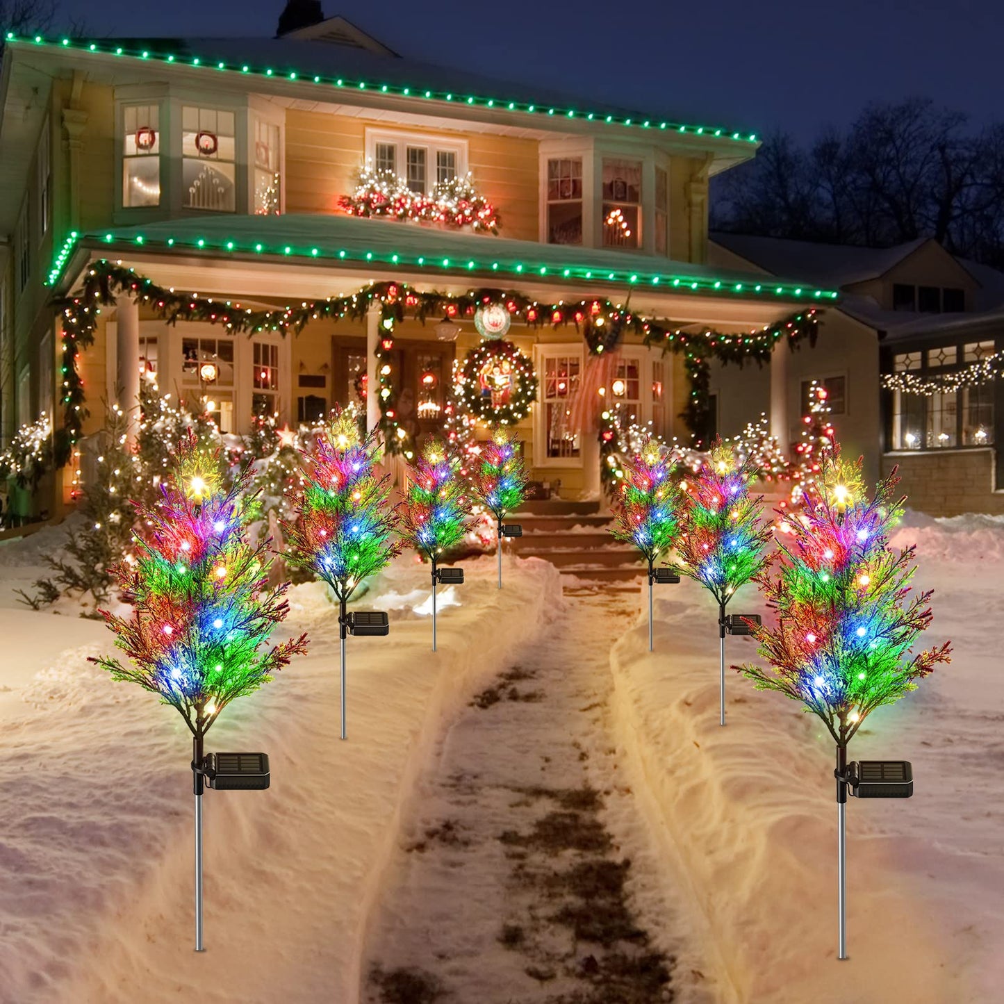 Solar Cypress Tree Light