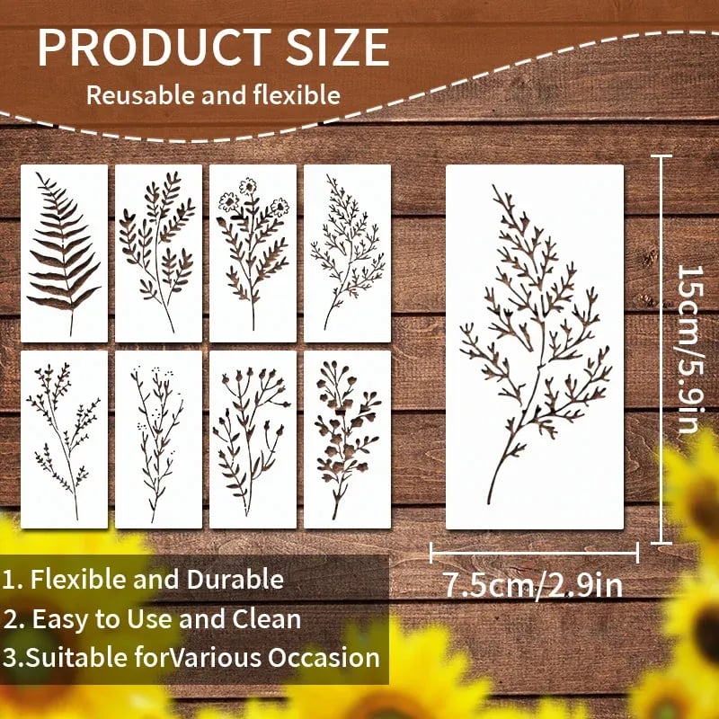 Garden Fence Large Flower Stencils - DIY Decoration