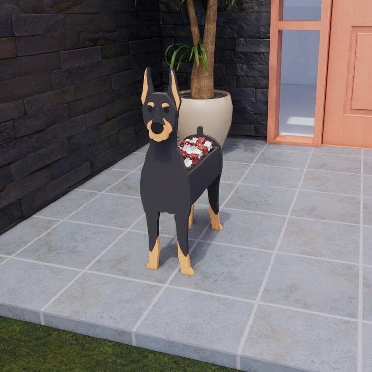 Doberman Planter (24*21*10cm)