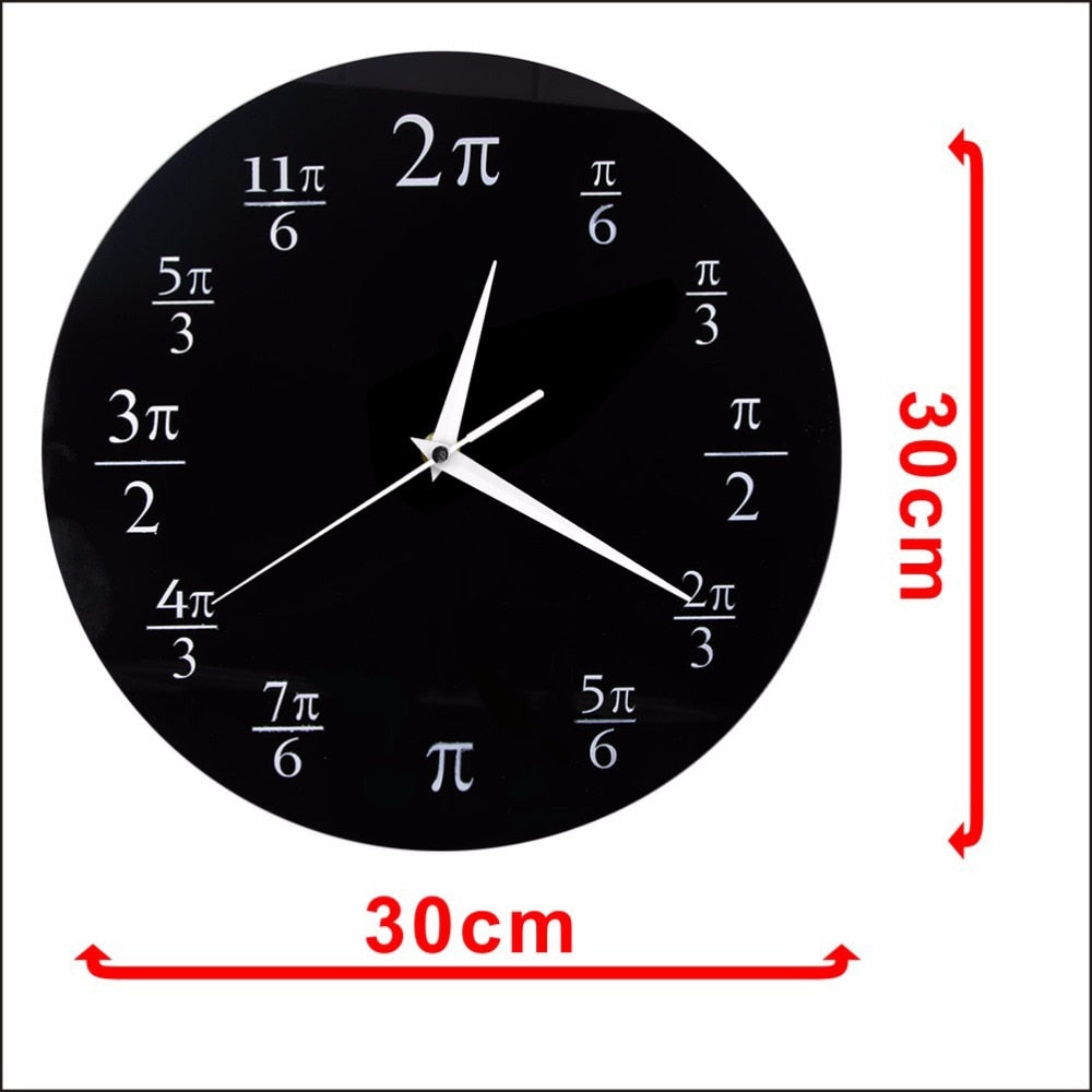 Pi Mathematical 3.14 Acrylic Black Wall Clock