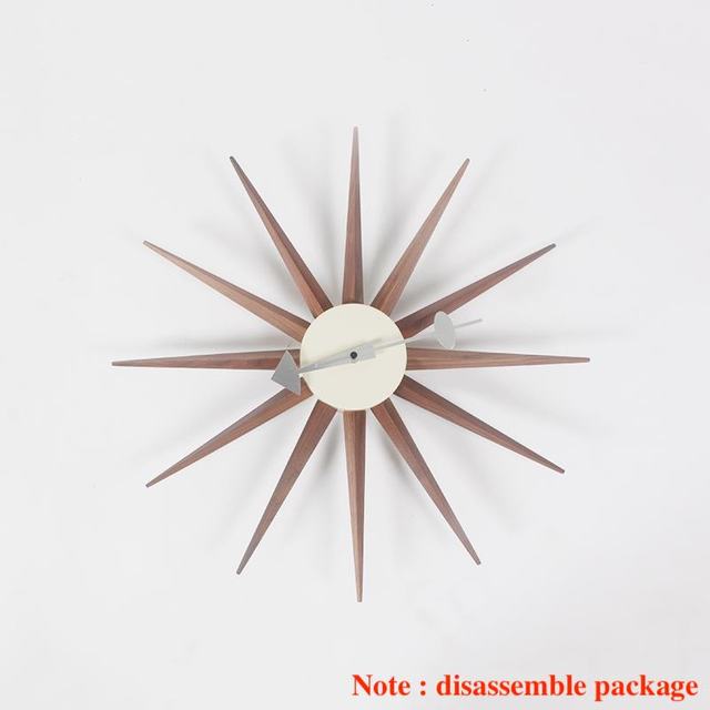 Modern Minimal Round Ball Wood Quiet Slient Wall Clock Home Decor