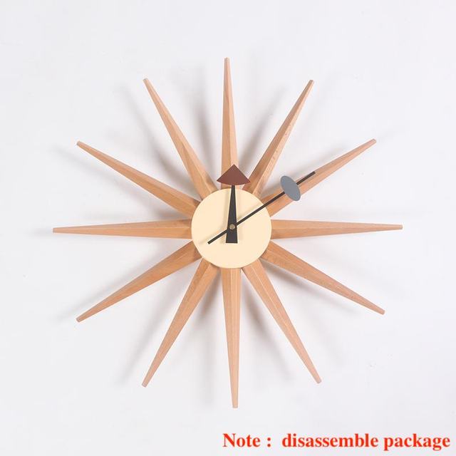 Modern Minimal Round Ball Wood Quiet Slient Wall Clock Home Decor