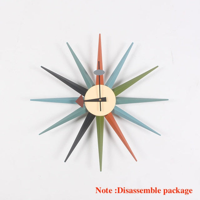 Modern Minimal Round Ball Wood Quiet Slient Wall Clock Home Decor