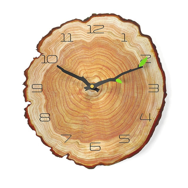 Nature Style Wood Grain 12 Inch Home Kitchen Decor Wall Clock