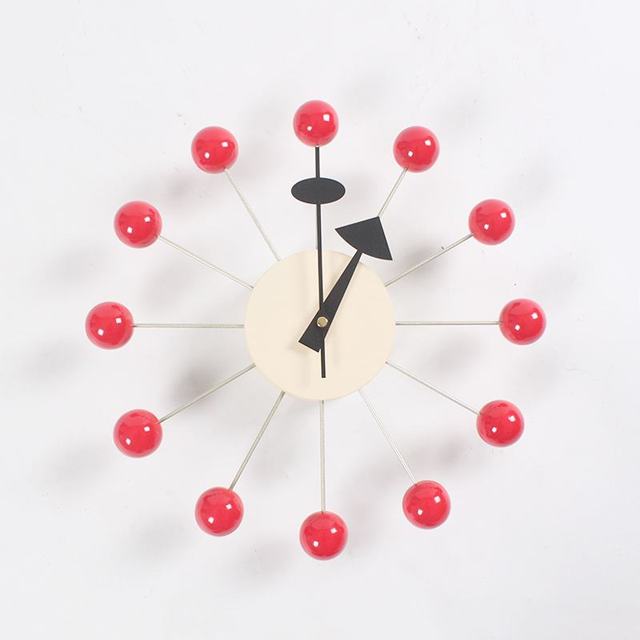 Modern Minimal Round Ball Wood Quiet Slient Wall Clock Home Decor