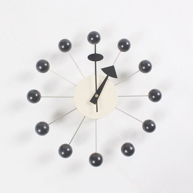 Modern Minimal Round Ball Wood Quiet Slient Wall Clock Home Decor